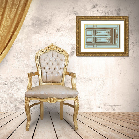 French Salon Doors I Gold Ornate Wood Framed Art Print with Double Matting by Vision Studio