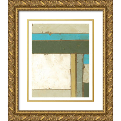 Weathered Paneling I Gold Ornate Wood Framed Art Print with Double Matting by Goldberger, Jennifer