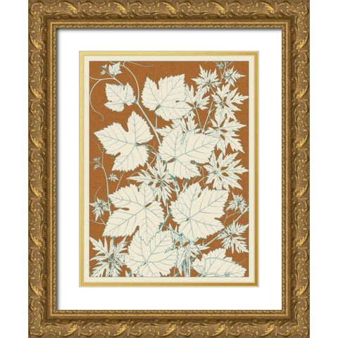 Leaves from Nature III Gold Ornate Wood Framed Art Print with Double Matting by Vision Studio