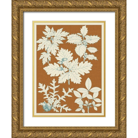 Leaves from Nature IV Gold Ornate Wood Framed Art Print with Double Matting by Vision Studio
