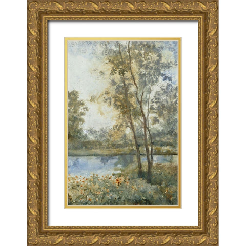 Ethereal Waters II Gold Ornate Wood Framed Art Print with Double Matting by OToole, Tim