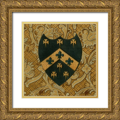Noble Crest IV Gold Ornate Wood Framed Art Print with Double Matting by Vision Studio