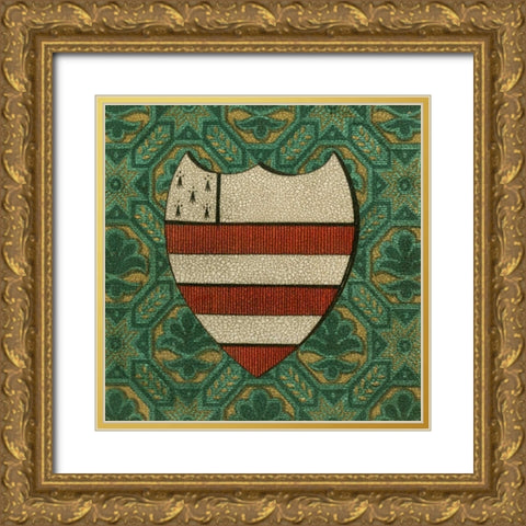 Noble Crest VIII Gold Ornate Wood Framed Art Print with Double Matting by Vision Studio