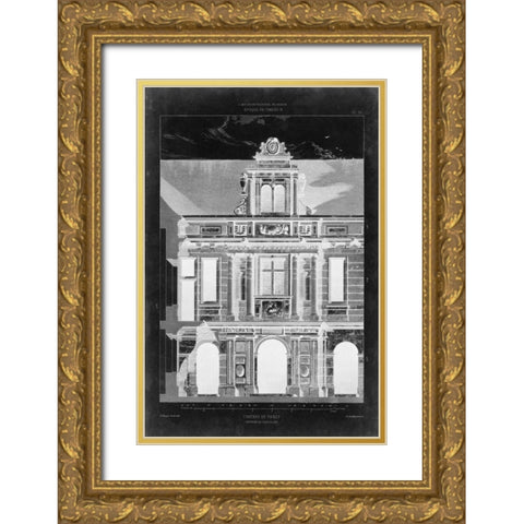 Graphic Facade I Gold Ornate Wood Framed Art Print with Double Matting by Vision Studio