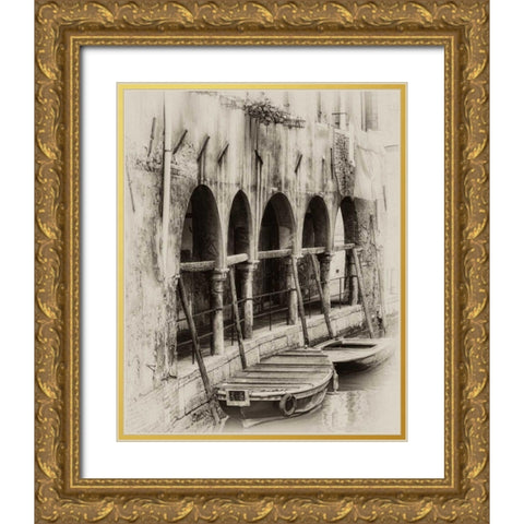 Hanging Laundry Sepia Gold Ornate Wood Framed Art Print with Double Matting by Head, Danny