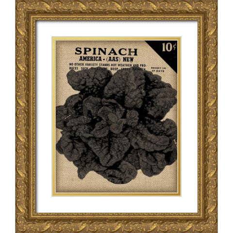 Vintage Seed Pack VI Gold Ornate Wood Framed Art Print with Double Matting by Vision Studio