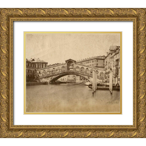 Venice Gold Ornate Wood Framed Art Print with Double Matting by Brogi, Giacomo