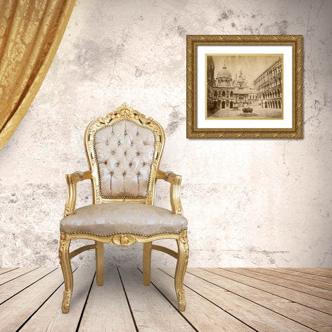 Doges Palace Gold Ornate Wood Framed Art Print with Double Matting by Brogi, Giacomo