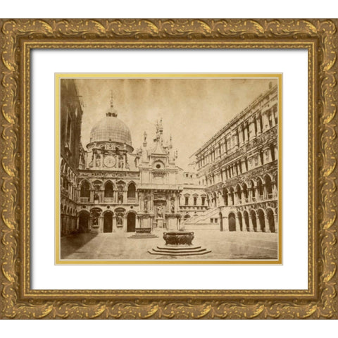 Doges Palace Gold Ornate Wood Framed Art Print with Double Matting by Brogi, Giacomo