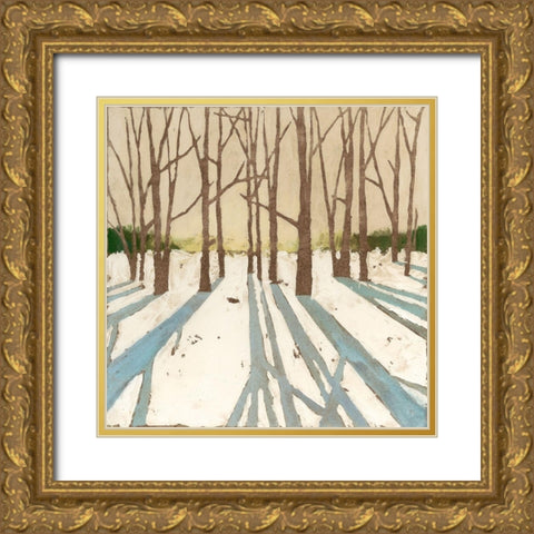 Winter Shadows II Gold Ornate Wood Framed Art Print with Double Matting by Meagher, Megan