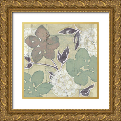 Serene Pastels I Gold Ornate Wood Framed Art Print with Double Matting by Goldberger, Jennifer