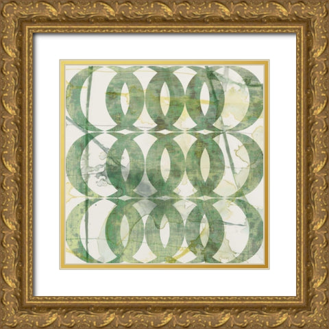 Metric Link V Gold Ornate Wood Framed Art Print with Double Matting by Goldberger, Jennifer