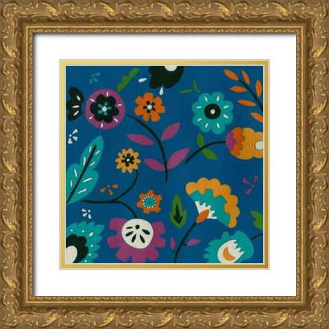 Calliope IV Gold Ornate Wood Framed Art Print with Double Matting by Zarris, Chariklia