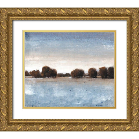 Distant Treeline I Gold Ornate Wood Framed Art Print with Double Matting by OToole, Tim
