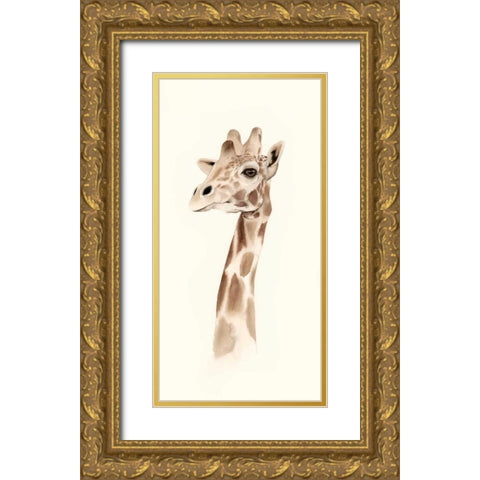 Safari Portrait III Gold Ornate Wood Framed Art Print with Double Matting by Popp, Grace