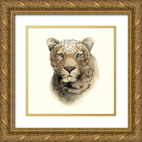 Safari Cat I Gold Ornate Wood Framed Art Print with Double Matting by Popp, Grace