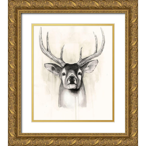 Timberland Animals II Gold Ornate Wood Framed Art Print with Double Matting by Popp, Grace