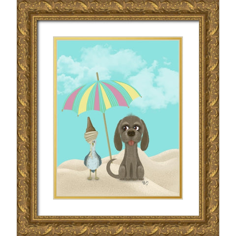 Bebe-Cream of the Crop Gold Ornate Wood Framed Art Print with Double Matting by Fab Funky