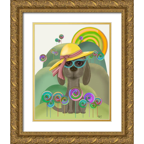 Bebe-Lollipop Hills Gold Ornate Wood Framed Art Print with Double Matting by Fab Funky