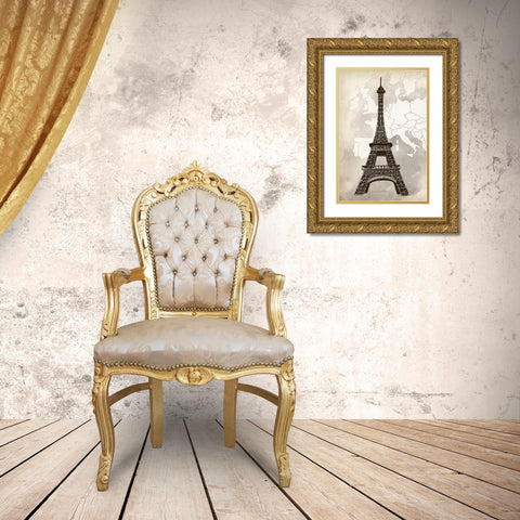 Travel Collection D Gold Ornate Wood Framed Art Print with Double Matting by Popp, Grace