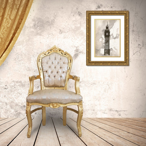 Travel Collection F Gold Ornate Wood Framed Art Print with Double Matting by Popp, Grace