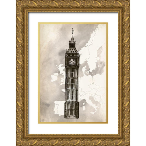 Travel Collection F Gold Ornate Wood Framed Art Print with Double Matting by Popp, Grace