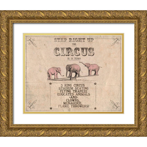 Vintage Circus Collection A Gold Ornate Wood Framed Art Print with Double Matting by Popp, Grace