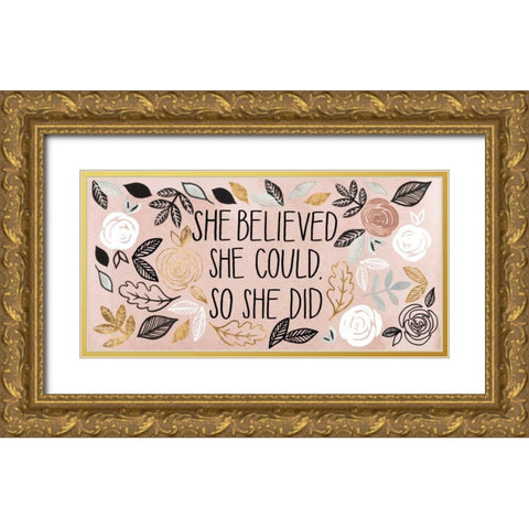 Shine On Collection C Gold Ornate Wood Framed Art Print with Double Matting by Popp, Grace