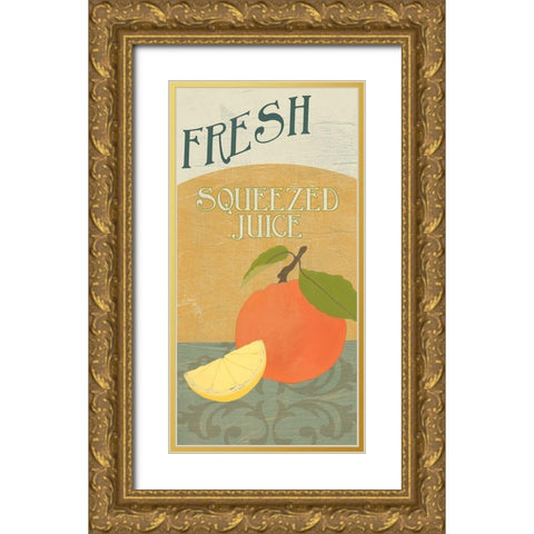 Farm Stand Collection B Gold Ornate Wood Framed Art Print with Double Matting by Vess, June Erica