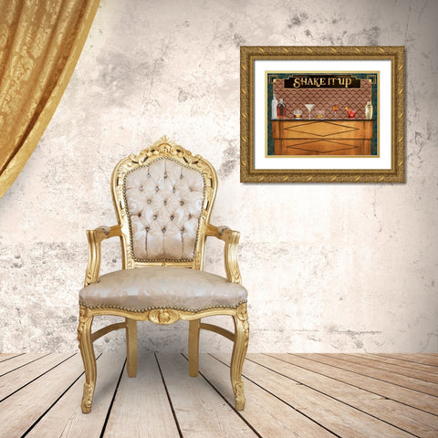 Bar Gatsby Collection A Gold Ornate Wood Framed Art Print with Double Matting by Popp, Grace