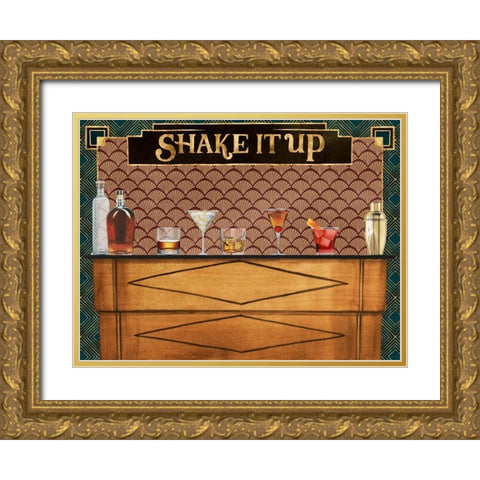 Bar Gatsby Collection A Gold Ornate Wood Framed Art Print with Double Matting by Popp, Grace