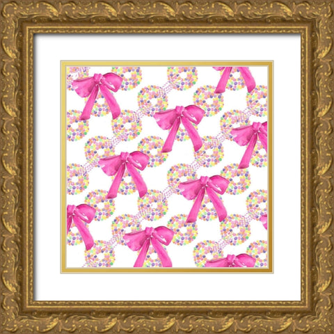 Candy Christmas Collection F Gold Ornate Wood Framed Art Print with Double Matting by Parker, Jennifer Paxton