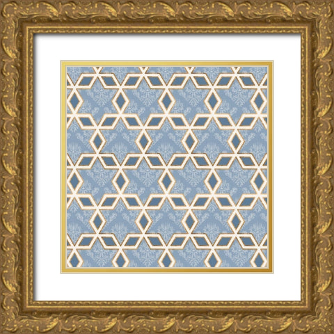 Sophisticated Hanukkah Collection H Gold Ornate Wood Framed Art Print with Double Matting by Borges, Victoria