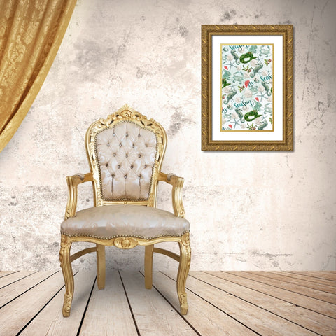 Tis the Seasun Collection E Gold Ornate Wood Framed Art Print with Double Matting by Parker, Jennifer Paxton