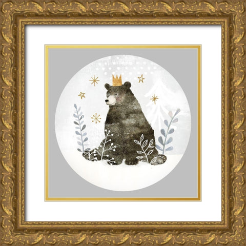 Woodland Celebration Collection C Gold Ornate Wood Framed Art Print with Double Matting by Borges, Victoria