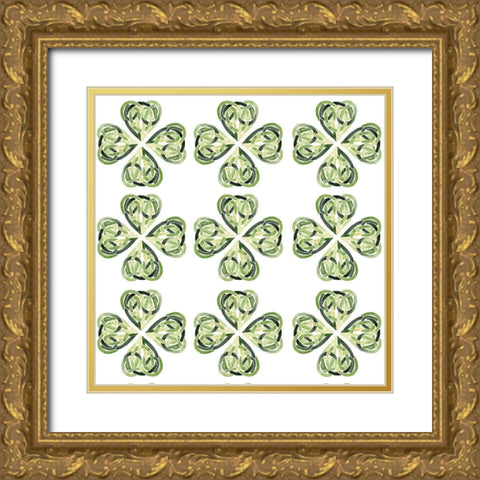 Clover Sayings Collection G Gold Ornate Wood Framed Art Print with Double Matting by Parker, Jennifer Paxton
