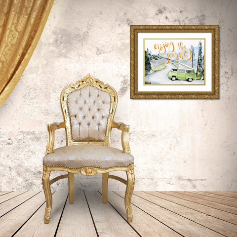 Summer Vacation Collection A Gold Ornate Wood Framed Art Print with Double Matting by Parker, Jennifer Paxton