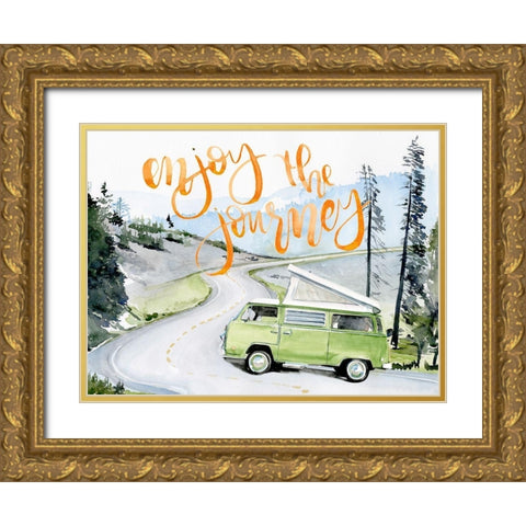 Summer Vacation Collection A Gold Ornate Wood Framed Art Print with Double Matting by Parker, Jennifer Paxton