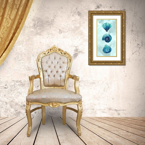 Mermaid Scales Collection B Gold Ornate Wood Framed Art Print with Double Matting by Popp, Grace