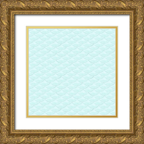 Mermaid Scales Collection G Gold Ornate Wood Framed Art Print with Double Matting by Popp, Grace