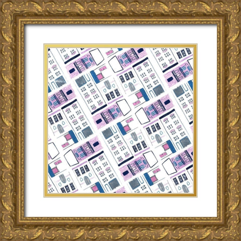 Bonjour Paris Collection H Gold Ornate Wood Framed Art Print with Double Matting by Wang, Melissa