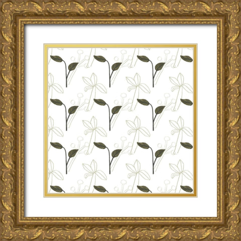 Mighty Dinos Collection I Gold Ornate Wood Framed Art Print with Double Matting by Vess, June Erica