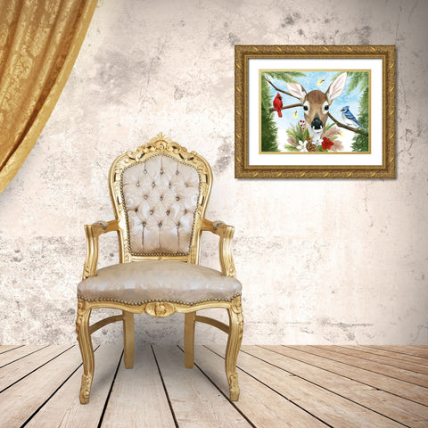 Forest Christmas Collection A Gold Ornate Wood Framed Art Print with Double Matting by Popp, Grace