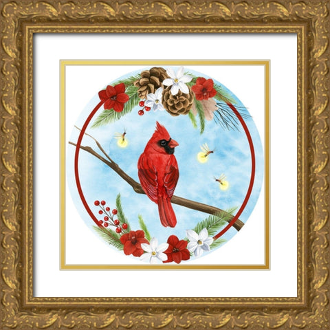 Forest Christmas Collection C Gold Ornate Wood Framed Art Print with Double Matting by Popp, Grace
