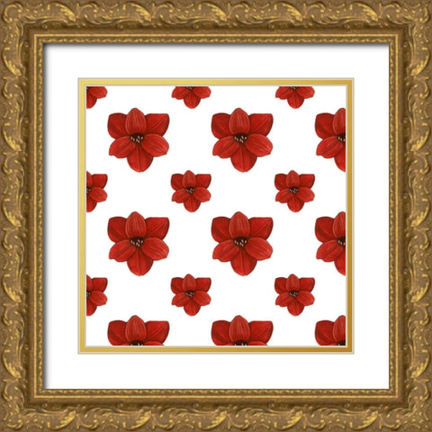 Forest Christmas Collection F Gold Ornate Wood Framed Art Print with Double Matting by Popp, Grace
