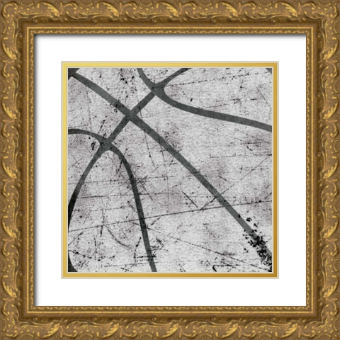 Basketball Gold Ornate Wood Framed Art Print with Double Matting by Perrenoud, Aubree