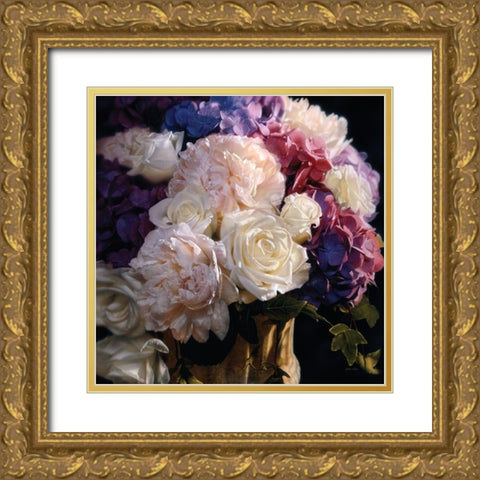 Rhapsody in Bloom Gold Ornate Wood Framed Art Print with Double Matting by Bogle, Collin