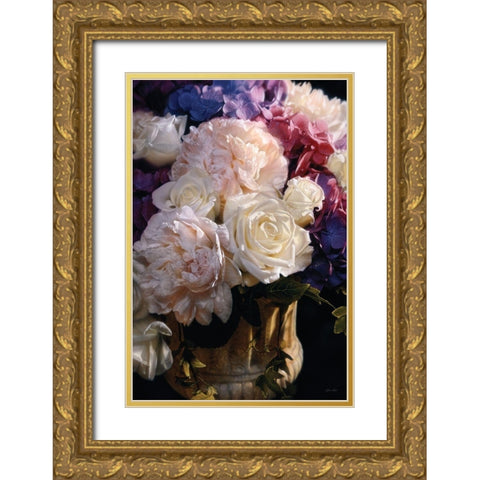 Rhapsody in Bloom - Vertical Gold Ornate Wood Framed Art Print with Double Matting by Bogle, Collin