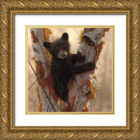 Curious Cub I Gold Ornate Wood Framed Art Print with Double Matting by Bogle, Collin