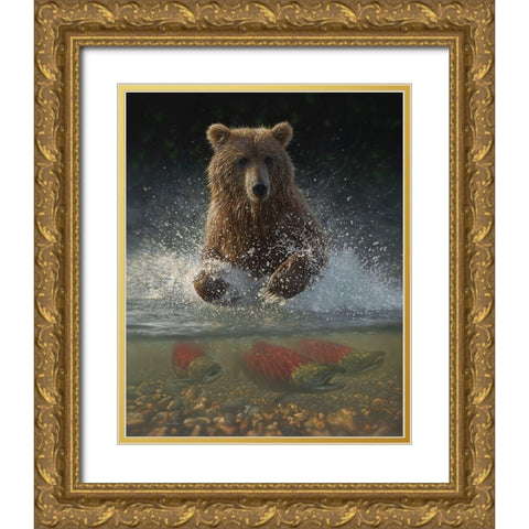 Lucky Hole Gold Ornate Wood Framed Art Print with Double Matting by Bogle, Collin